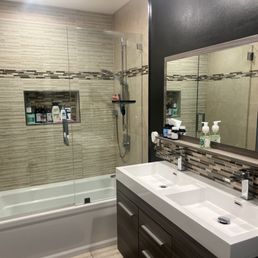 Bathroom was a mess, not now. Bathroom was a mess, not now.