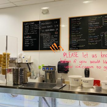 Daniela's Ice Cream - a counter with ice cream cones - Ice Cream & Frozen Yogurt Near Me - Closter, New Jersey