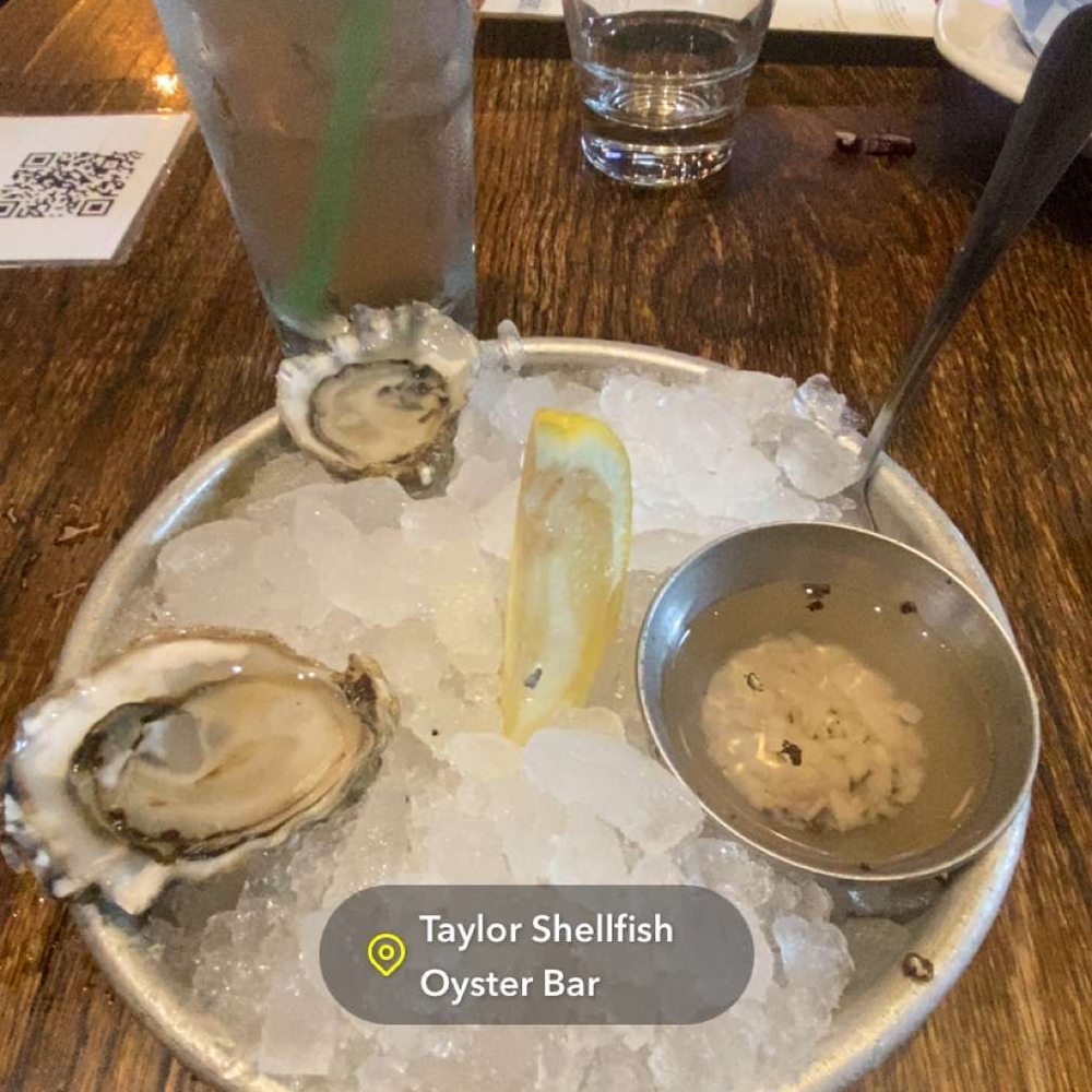 Taylor Shellfish Oyster Bar - Sample size oysters....for the beginners. - Seafood Near Me - Seattle, Washington Taylor Shellfish Oyster Bar - Sample size oysters....for the beginners. - Seafood Near Me - Seattle, Washington