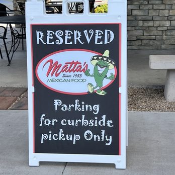 Mattas Mexican Grill - Reserved parking to pick up your to go food. - Mexican Near Me - Mesa, Arizona