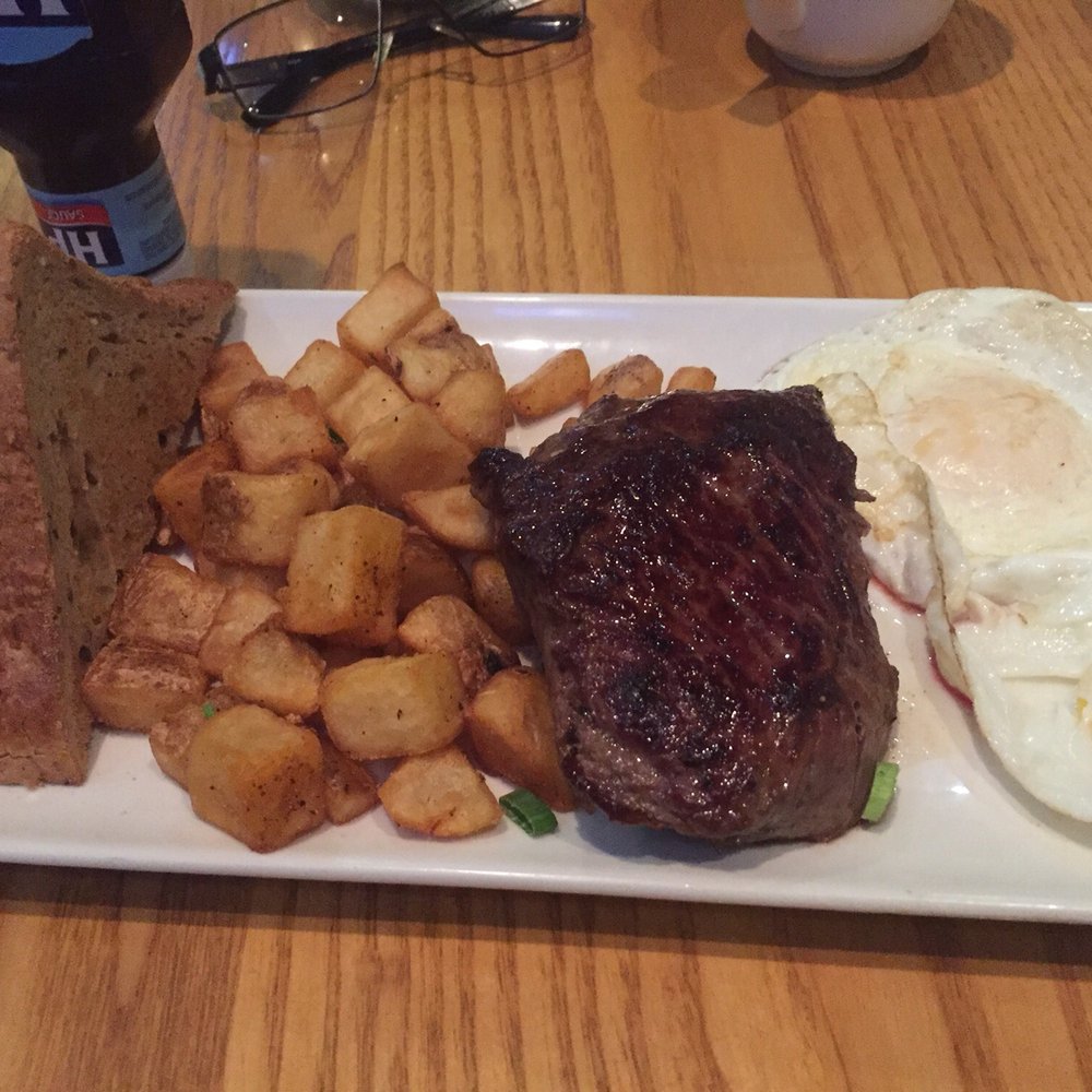 Steak and eggs