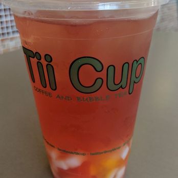 Tii Cup - Watermelon green tea with tri color jelly - Coffee & Tea Near Me - Burnsville, Minnesota Tii Cup - Watermelon green tea with tri color jelly - Coffee & Tea Near Me - Burnsville, Minnesota