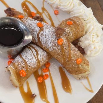 Morning Belle - Pumpkin cannoli-stuffed pancakes - Breakfast & Brunch Near Me - Grand Rapids, Michigan Morning Belle - Pumpkin cannoli-stuffed pancakes - Breakfast & Brunch Near Me - Grand Rapids, Michigan