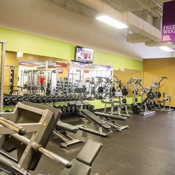 Anytime Fitness - Our large free weight area with dumbbells up to 100, fixed barbells up to 110, thousands of pounds of free weights. - Gyms Near Me - Durham, North Carolina Anytime Fitness - Our large free weight area with dumbbells up to 100, fixed barbells up to 110, thousands of pounds of free weights. - Gyms Near Me - Durham, North Carolina