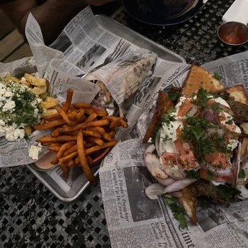 Gylro - Gyro nachos, gyro with sweet potato fries - Bars Near Me - Rincon, Puerto Rico