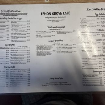 Lemon Grove Cafe - Menu - American Near Me - Lemon Grove, California Lemon Grove Cafe - Menu - American Near Me - Lemon Grove, California