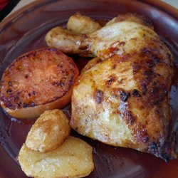 Ok Corral - Segundo plato del menú: pollo a la brasa