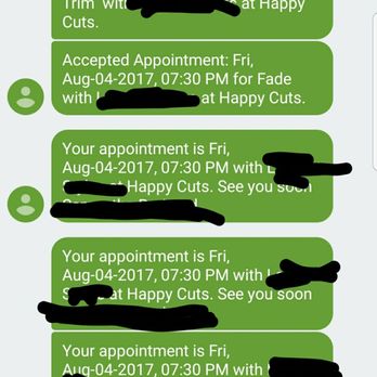 Happy Cuts - Multiple confirmations for appointment time - Hair Salons Near Me - Federal Way, Washington