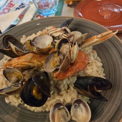 Trattoria Don Vincenzo - Seafood Risotto for two comes with TWO full sized plates!