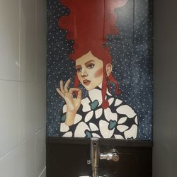 Art Priori Restaurant Miami - Men's bathroom art