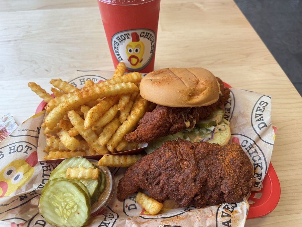 Food from Dave's Hot Chicken