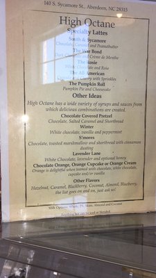 Menu photo 6 High Octane Aberdeen, NC