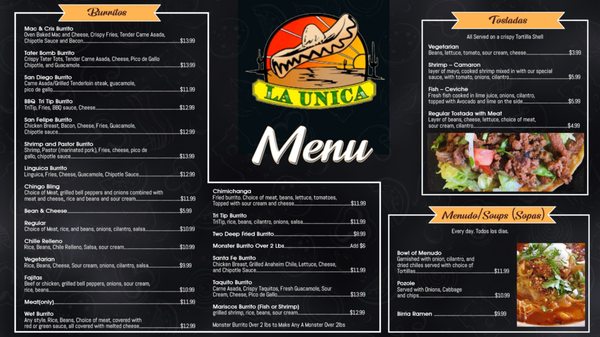 Menu photo 6 La Unica Santa Maria, CA