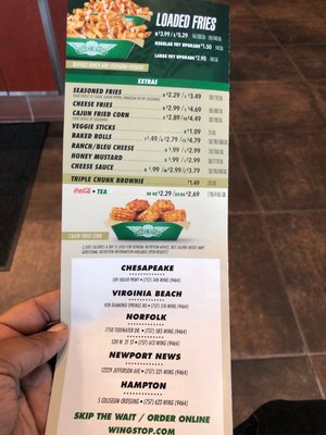 Menu photo 1 Wingstop Hampton, VA Menu photo 1 Wingstop Hampton, VA