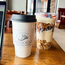 Athena Beans Coffee House & Bistro - Orange Blossom Clementine Chai and Yogurt Parfait