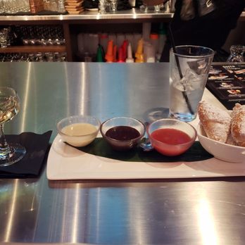 Flights - Beignets are awesome with three dipping sauces! - New American Near Me - Las Vegas, Nevada