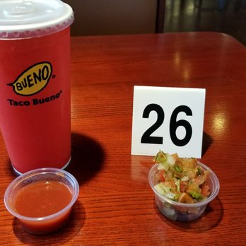 Taco Bueno - Waiting on order number 26;  two soft tacos - Mexican Near Me - Cross Roads, Texas