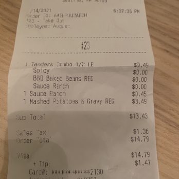Ezell's Famous Chicken - Receipt - Southern Near Me - Seattle, Washington Ezell's Famous Chicken - Receipt - Southern Near Me - Seattle, Washington