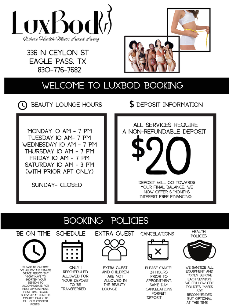 LUX BOD 336 N Ceylon St, Eagle Pass, Texas Body Contouring Phone