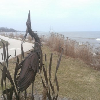 Mariner's Trail - Metal heron - Hiking Near Me - Two Rivers, Wisconsin