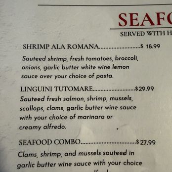 Joe's Italian - My supper the Linguini Tutomare. - Italian Near Me - Carlsbad, New Mexico