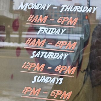 The Pizza Stop - Hours on door - Pizza Near Me - Rochester, New York