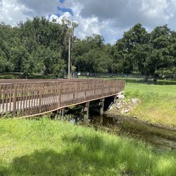 Mill Slough Dog Park - Bridge to park