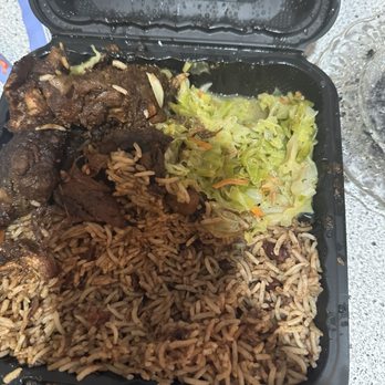 Rite Yah Suh Jamaican Vibez - Brown Stew Chicken with cabbage and Rice and Peas - Seafood Near Me - Tempe, Arizona