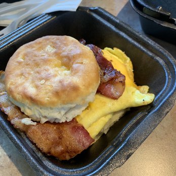 Shipyard Cafe - Bacon, egg, and cheese biscuit - Seafood Near Me - Chickasaw, Alabama