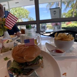 Burger with a view.