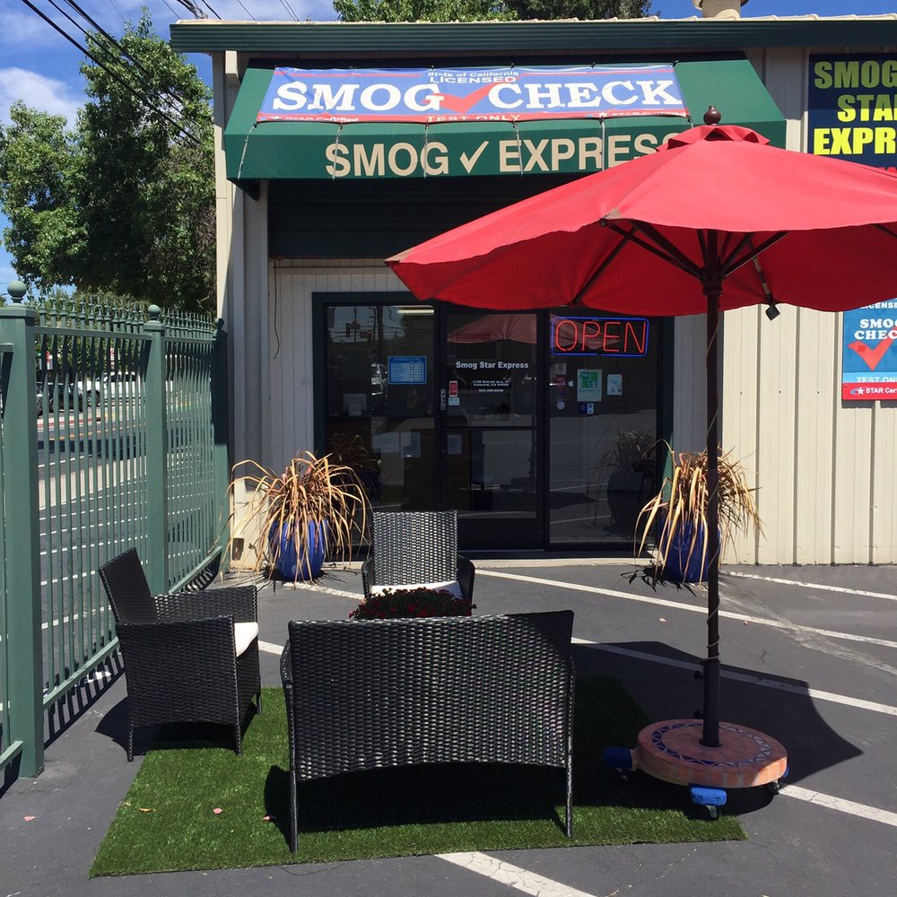 Smog Star Express - New outdoor seating area. - Smog Check Stations Near Me - Concord, California Smog Star Express - New outdoor seating area. - Smog Check Stations Near Me - Concord, California