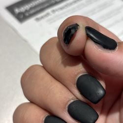 Dip Nail Boutique - Horribly shaped under cured nails.