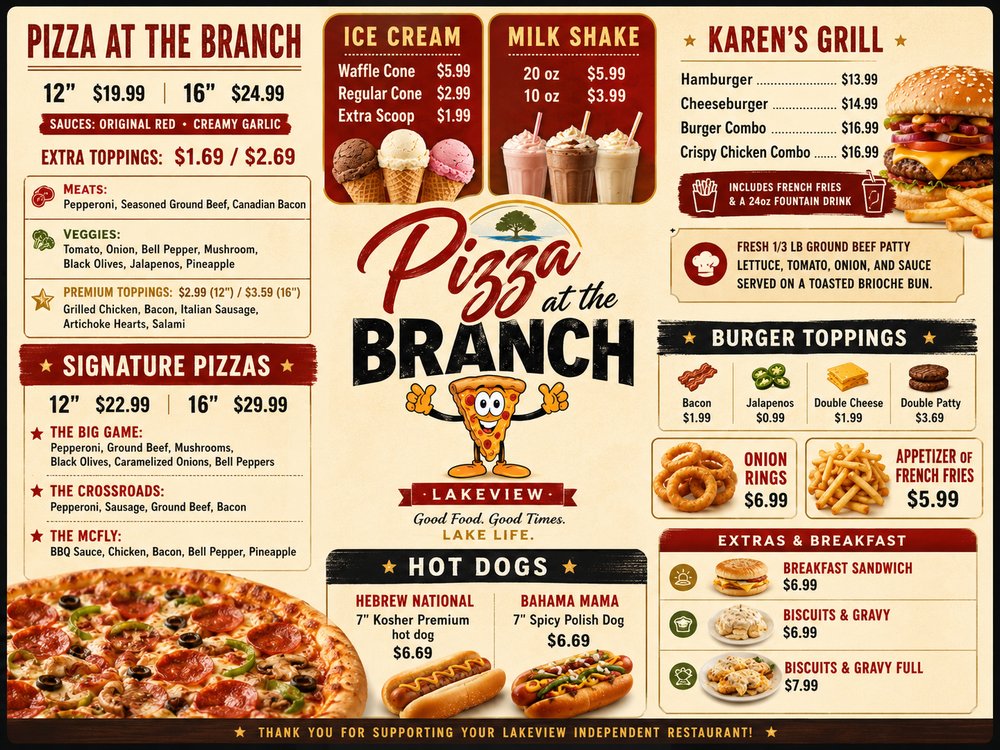 Pizza at the Branch Logo