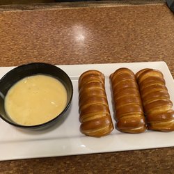 Pretzel with beer cheese appetizer