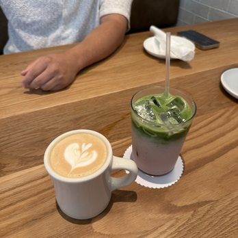 Full Goods Diner - coffee + strawberry matcha - Diners Near Me - San Antonio, Texas