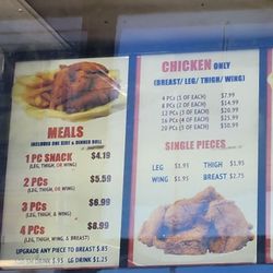Louisiana Fried Chicken - Menu prices as of March 2025