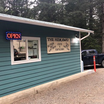 The Hideaway Cafe and Espresso - a truck parked outside - Burgers Near Me - Neah Bay, Washington