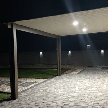 MHM Landscaping - At night side view. - Landscaping Near Me MHM Landscaping - At night side view. - Landscaping Near Me