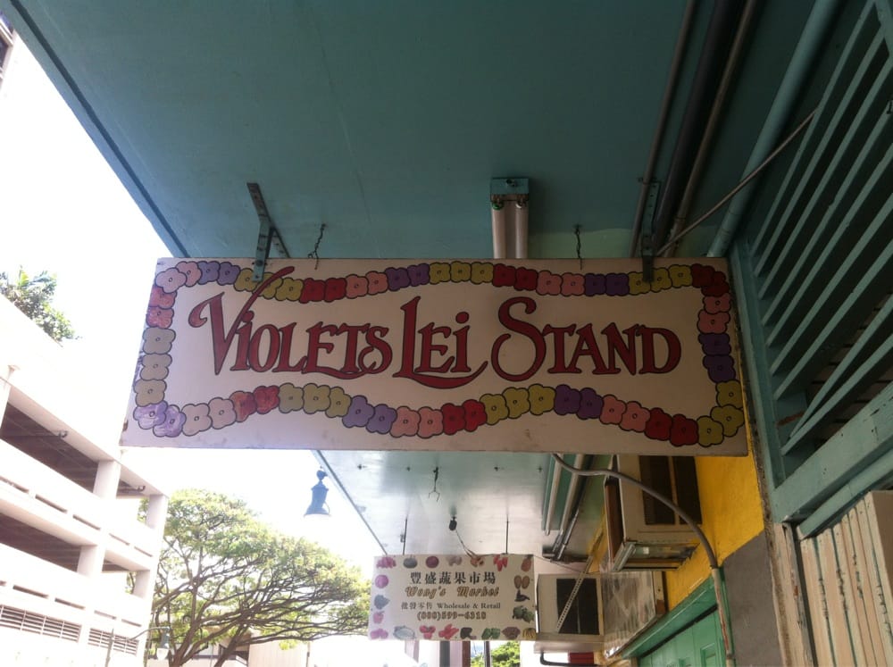 VIOLET LEI STAND Updated October 2024 1165 Maunakea St, Honolulu, Hawaii Florists Phone