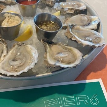 Pier 6 - Dozen oysters for $12.99 - Seafood Near Me - San Leon, Texas Pier 6 - Dozen oysters for $12.99 - Seafood Near Me - San Leon, Texas