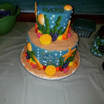 El Bolillo Bakery - Baby shower cake last year and my theme was under the sea. - Bakeries Near Me - Houston, Texas