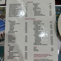 Burbujas By René - Front of the menu