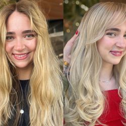 Ashley Jade Artistry - Before and after corrective color/babylights
