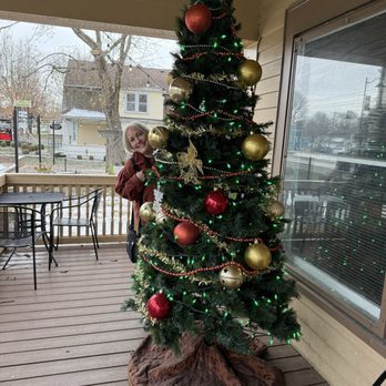Vino Villa - Christmas Tree on porch. - Wine Bars Near Me - Greenwood, Indiana Vino Villa - Christmas Tree on porch. - Wine Bars Near Me - Greenwood, Indiana