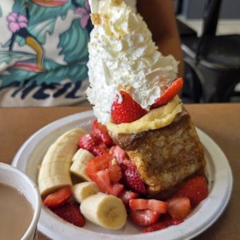 Button Up Cafe - Stuffed strawberry cheesecake french toast... Bomb! - Breakfast & Brunch Near Me - Pearl City, Hawaii Button Up Cafe - Stuffed strawberry cheesecake french toast... Bomb! - Breakfast & Brunch Near Me - Pearl City, Hawaii