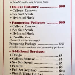 Price sheet! :)