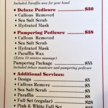 Modern Nails - Price sheet! :) - Nail Salons Near Me - Orange, California