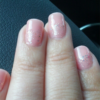 Lotus Nail Spa - Pink gel w/ glitter on bottom (By: Mindy) - Nail Salons Near Me - Cerritos, California Lotus Nail Spa - Pink gel w/ glitter on bottom (By: Mindy) - Nail Salons Near Me - Cerritos, California