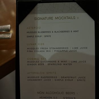 Aurora At The Celeste - Mocktail menu - American Near Me - Orlando, Florida
