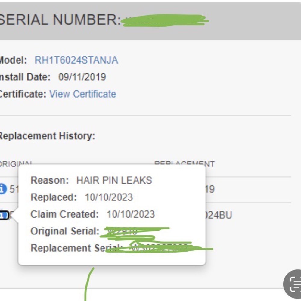 Central Air Solutions - Warranty history showing Carlos got part replaced under warranty, yet lied and charged my mom for the part - Heating & Air Conditioning/HVAC Near Me - Pembroke Pines, Florida